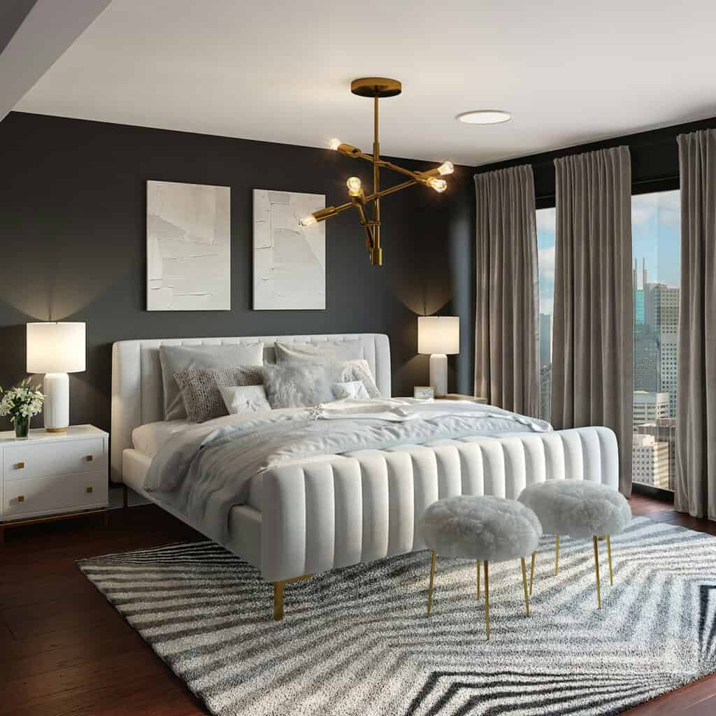 Harmonious color palette in Chicago bedroom