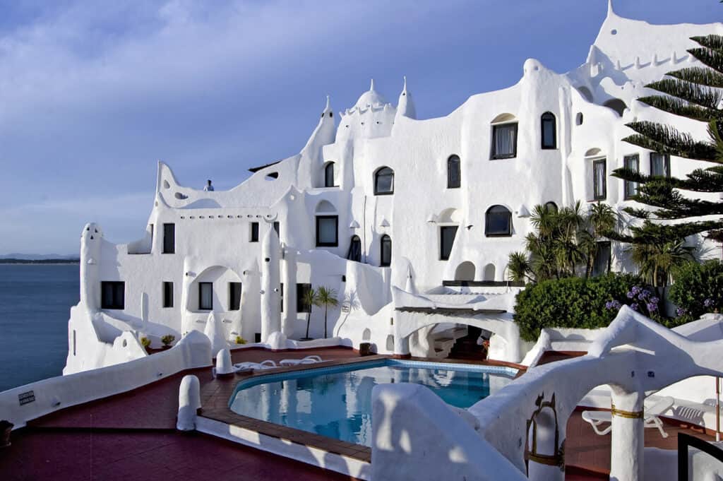 Casa Pueblo, a white coastal structure in Uruguay.