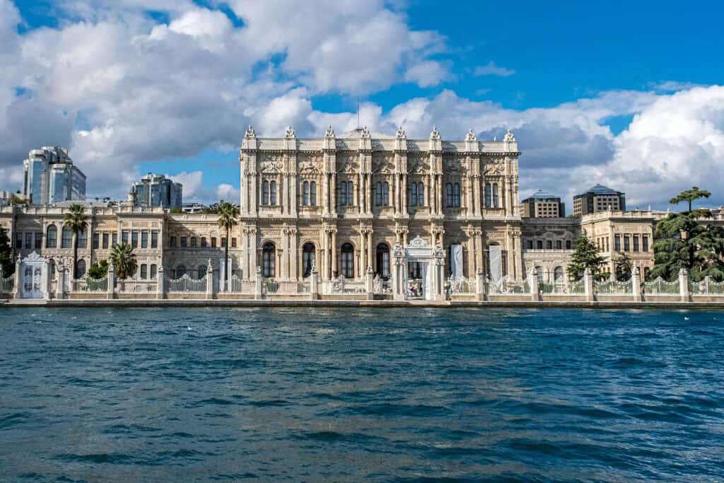 Dolmabahçe Palace, a grand Ottoman palace in Istanbul.