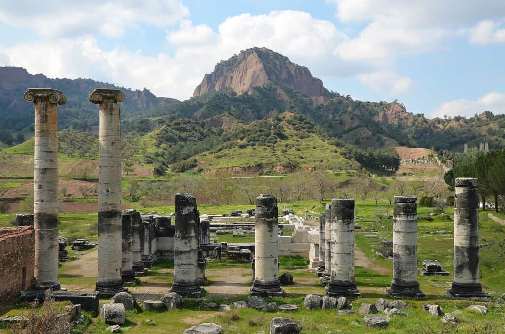 Ruins of the Temple of Artemis in Ephesus, Turkey.