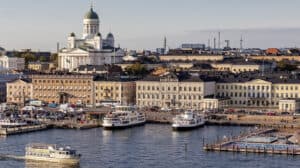 Aerial view of Helsinki, Finland.