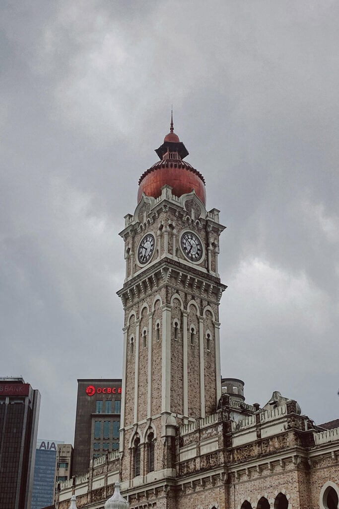 Clock tower of Sultan Abdul Samad Building.