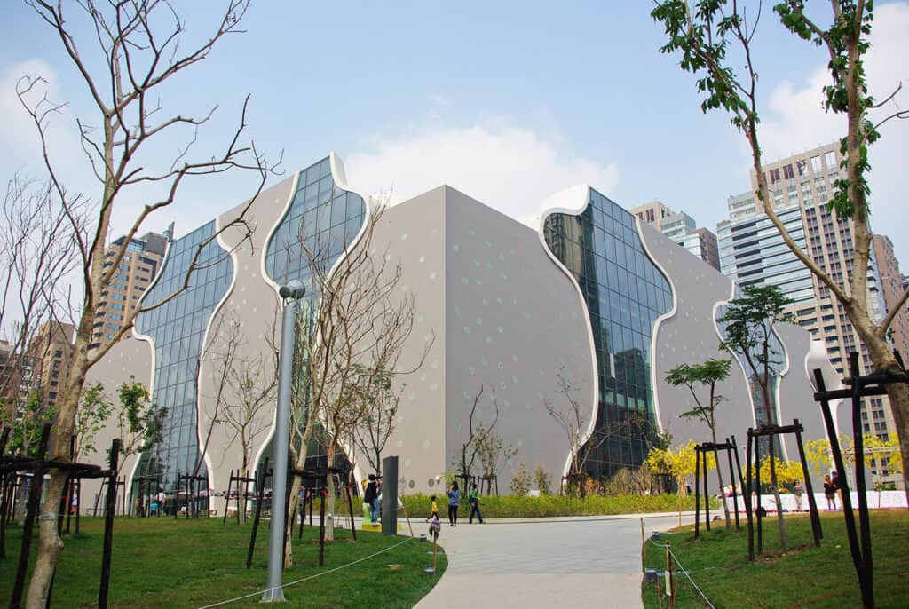 The National Taichung Theater, an architectural marvel in Taiwan.