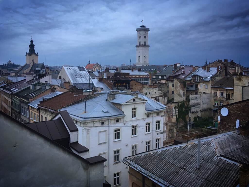 View of Lviv Old Town, Ukraine