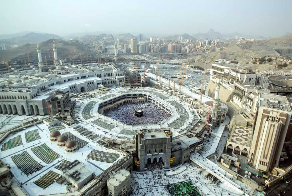 Masjid al-Haram, the Grand Mosque in Mecca.