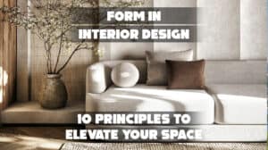 Geometric and organic forms in interior design