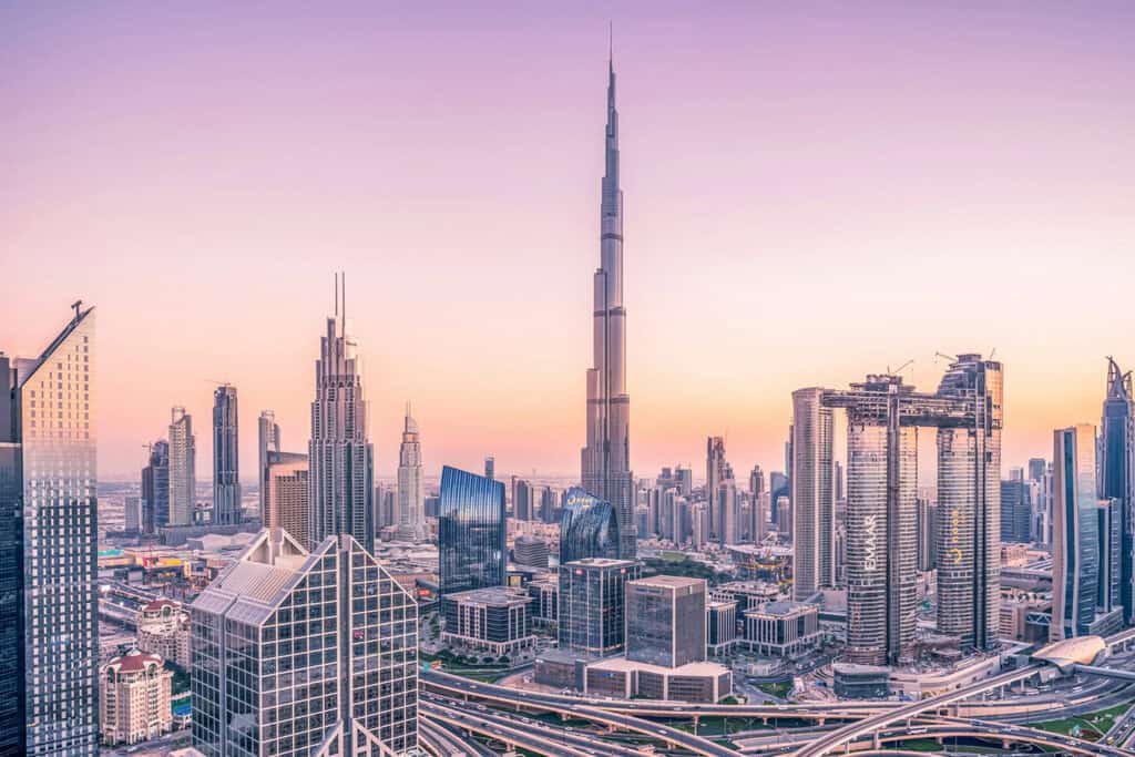 Burj Khalifa in Dubai Skyline