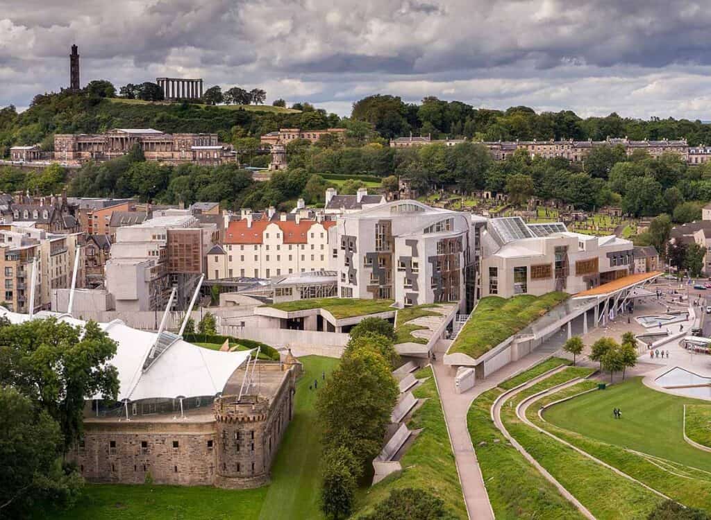 Scottish Parliament Building modern architecture Edinburgh