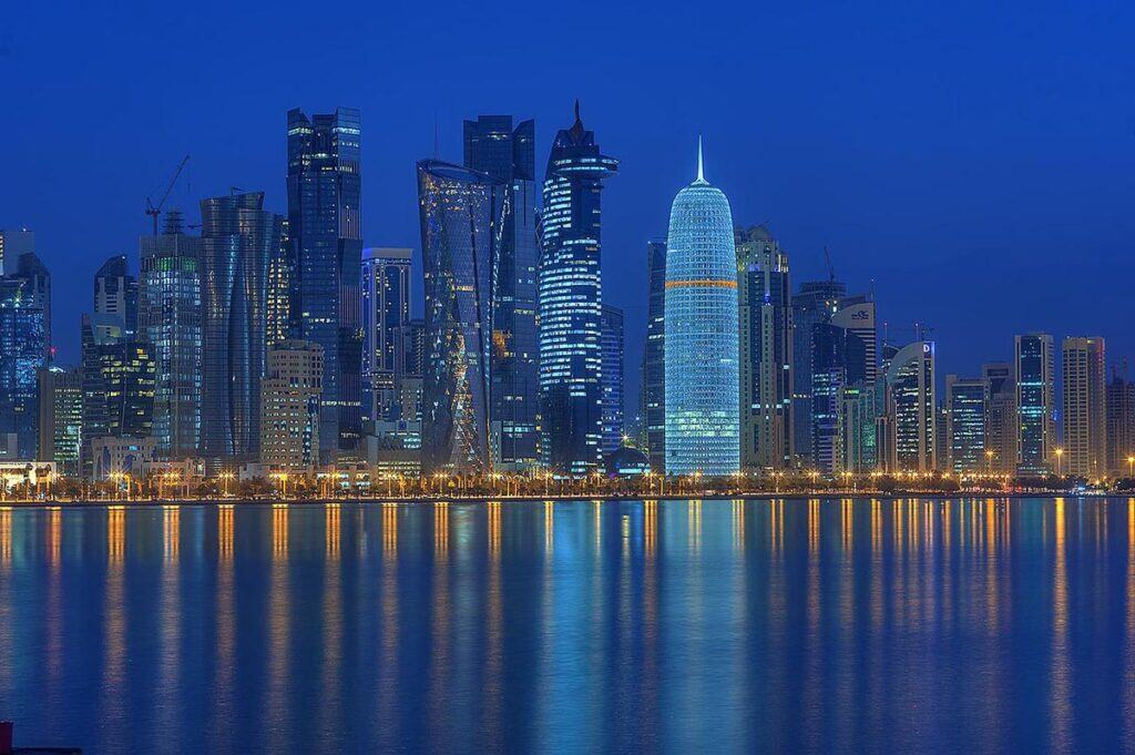 Modern skyscrapers in Doha skyline