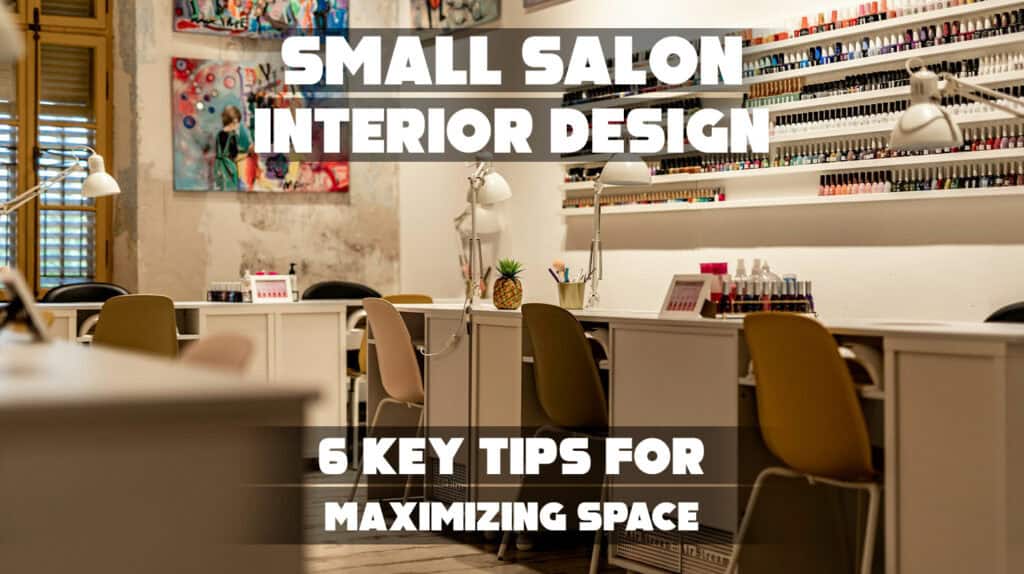 Small salon with modern, space-saving design.