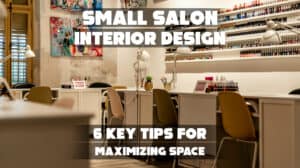 Small salon with modern, space-saving design.