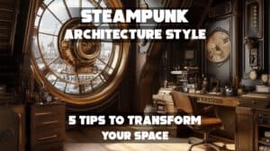 Futuristic steampunk-inspired building