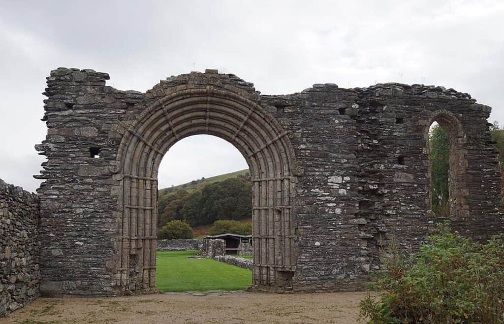 Strata Florida Abbey ruins in Wales