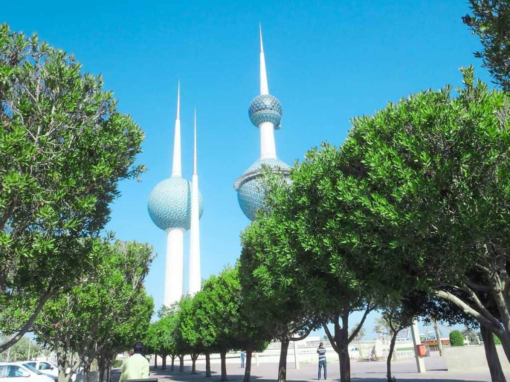 Kuwait Towers skyline view