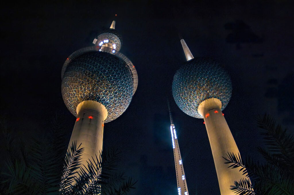 Kuwait Towers city landmark