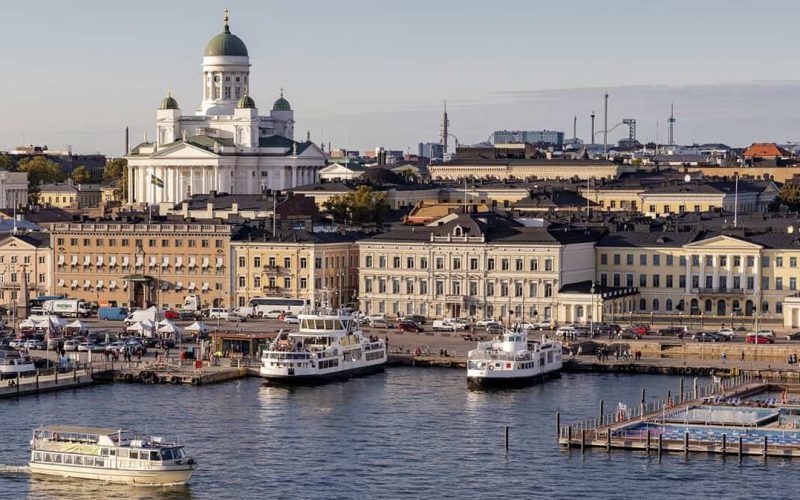 Aerial view of Helsinki, Finland.