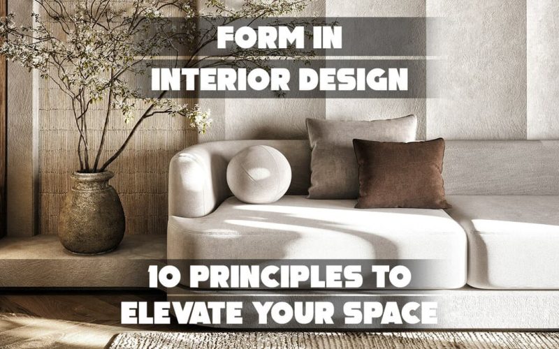 Geometric and organic forms in interior design