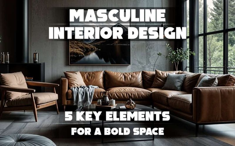 Bold and sophisticated masculine interior design