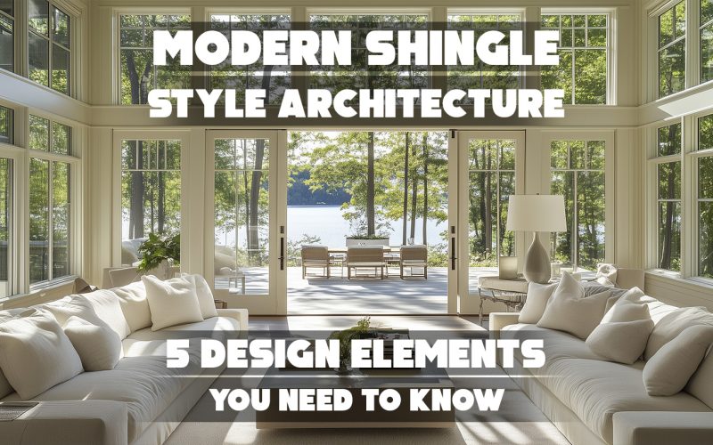 Modern Shingle Style home with large windows