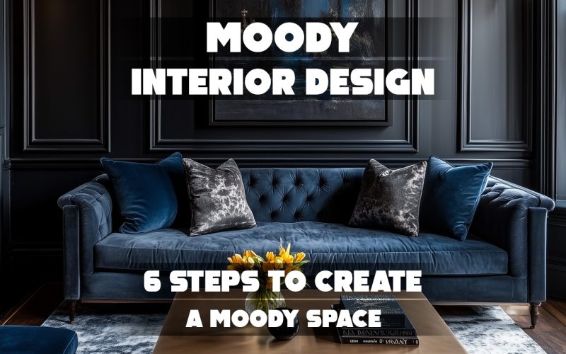 Moody sanctuary with bold colors and textures