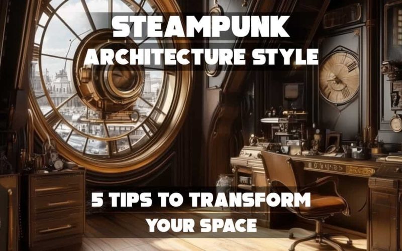 Futuristic steampunk-inspired building