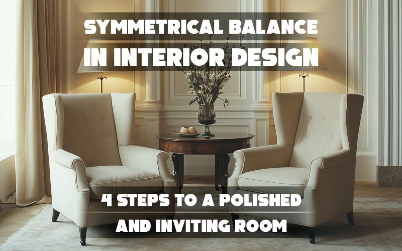 Symmetrical balance in living room